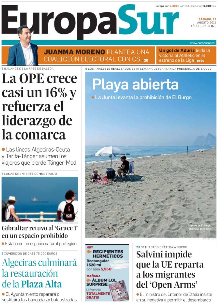 Portada de Europa Sur (Spain)