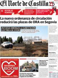 Portada de Norte de Castilla - Segovia (España)