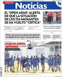 Portada de Noticias de Navarra (Spain)