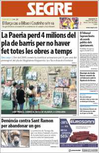 Portada de Segre (España)