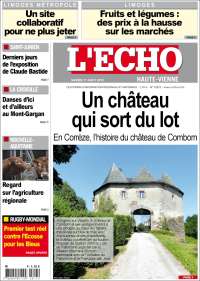 Portada de L'Echo de la Haute-Vienne (Francia)