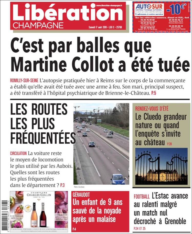 Portada de Libération Champagne (Francia)