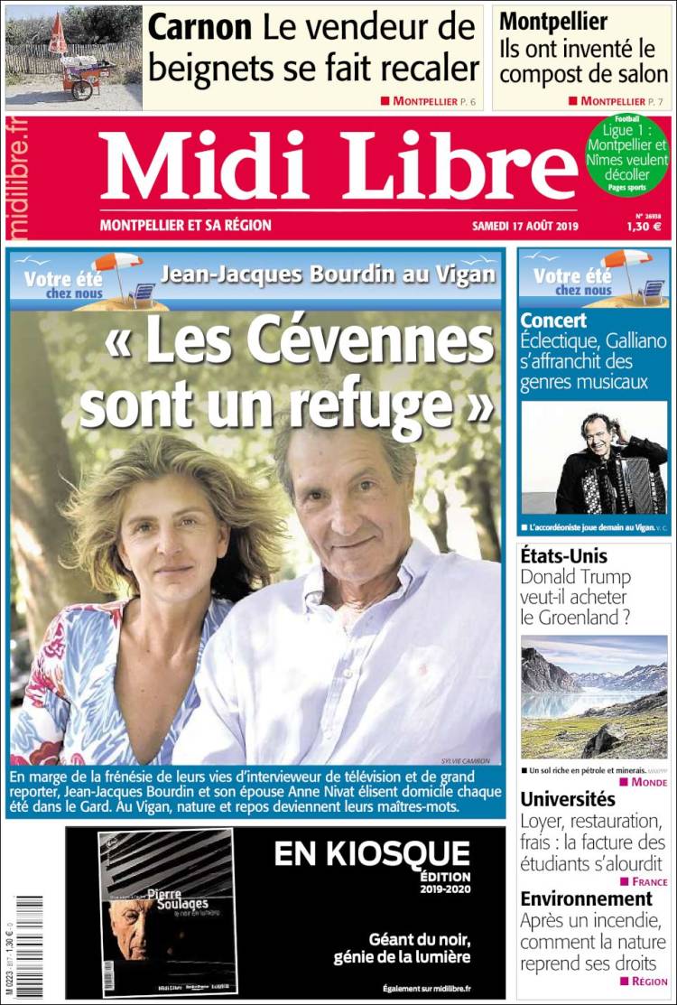 Portada de Midi Libre (Francia)