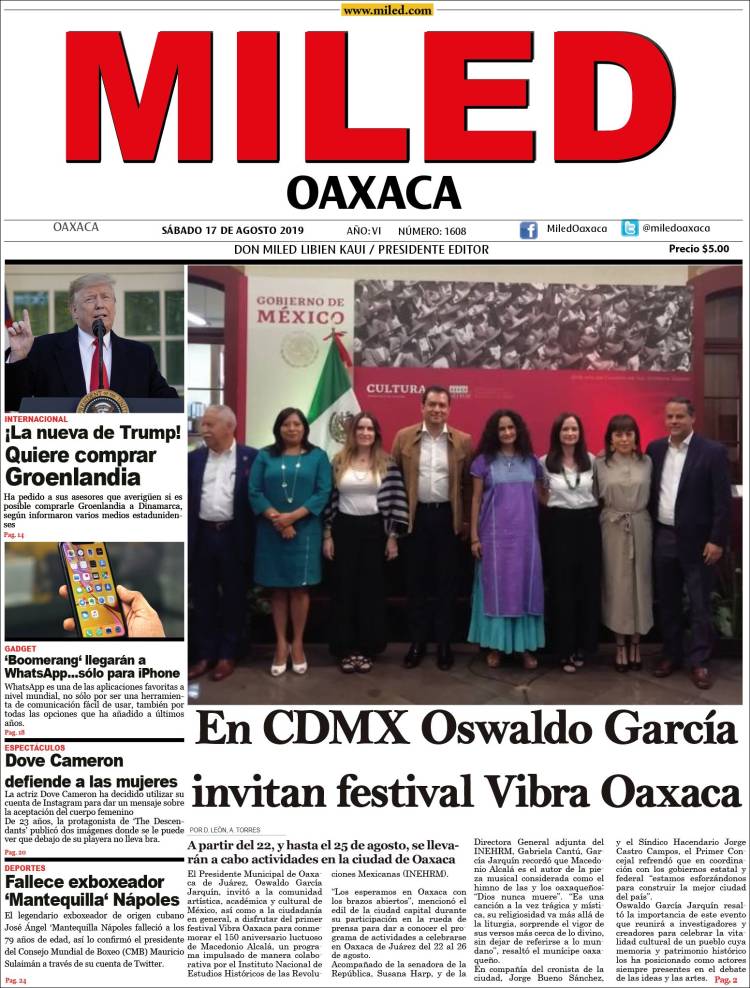 Portada de Miled - Oaxaca (México)