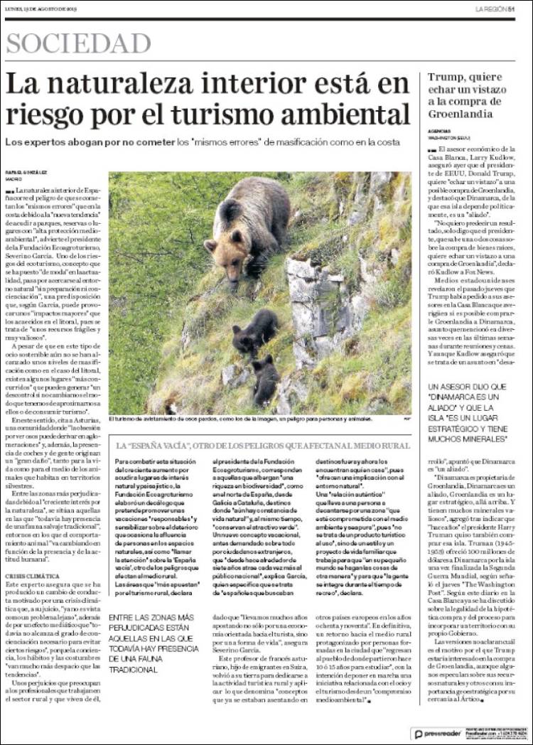 Portada de Atlántico Diario (Spain)