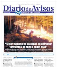 Portada de Diarios de Avisos (España)