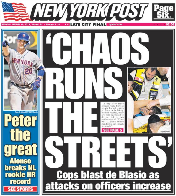 Portada de New York Post (USA)