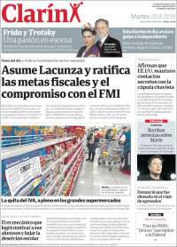 Portada de Clarín (Argentina)