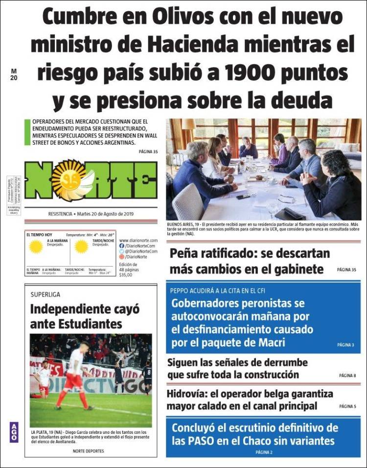 Portada de Diario Norte (Argentina)