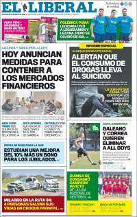 Portada de Diario El Liberal (Argentina)