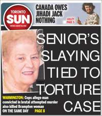 Portada de The Toronto Sun (Canadá)