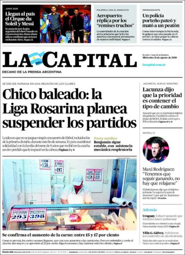 Portada de La Capital - Rosario (Argentina)