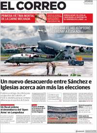 Portada de El Correo - Guipuzcoa (Espa&ntilde;a)