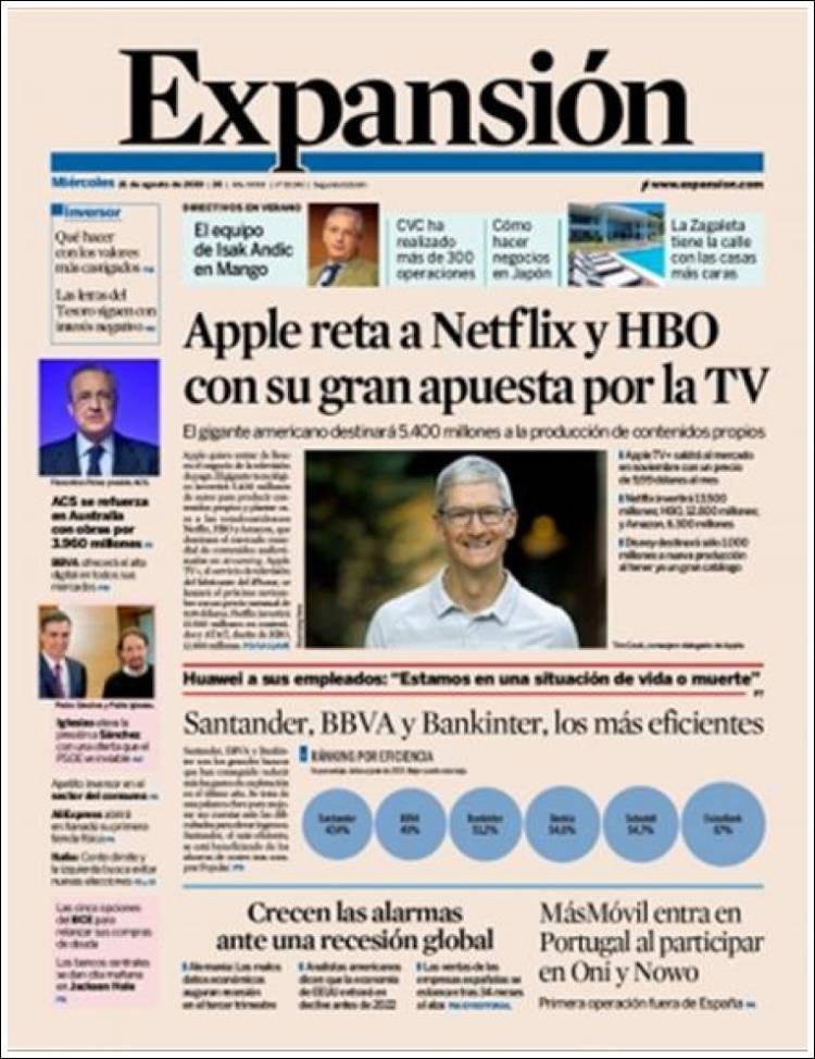 Portada de Expansión (Espa&ntilde;a)