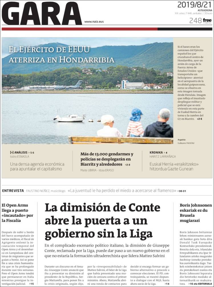Portada de Gara (Espa&ntilde;a)