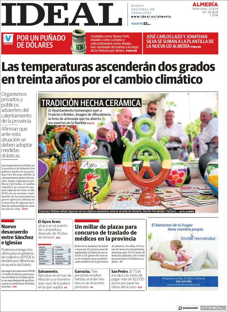 Portada de Ideal Almeria (Espa&ntilde;a)