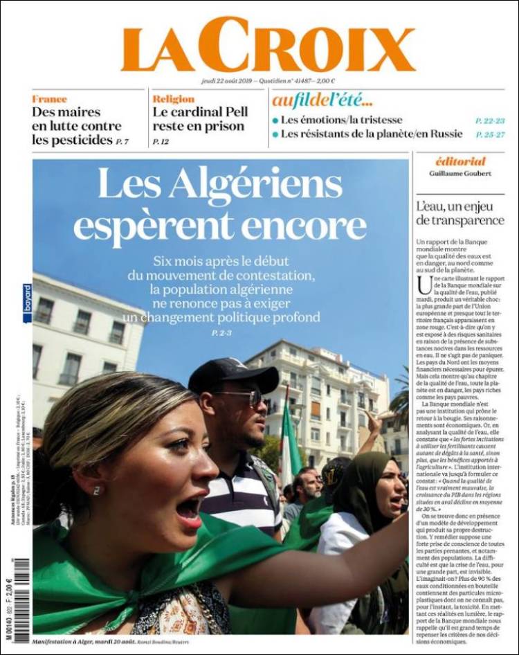 Portada de La Croix (Francia)