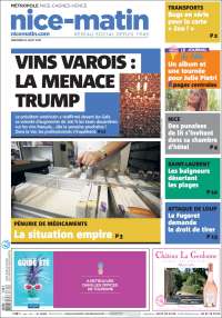 Portada de Nice-Matin (Francia)