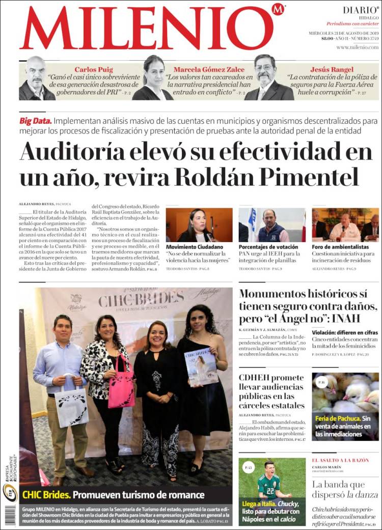 Portada de Milenio de Hidalgo (M&eacute;xico)