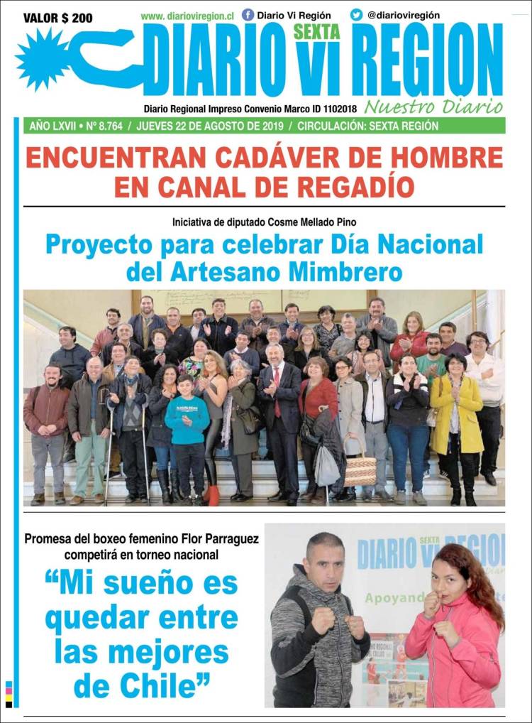 Portada de Diario VI Región (Chile)