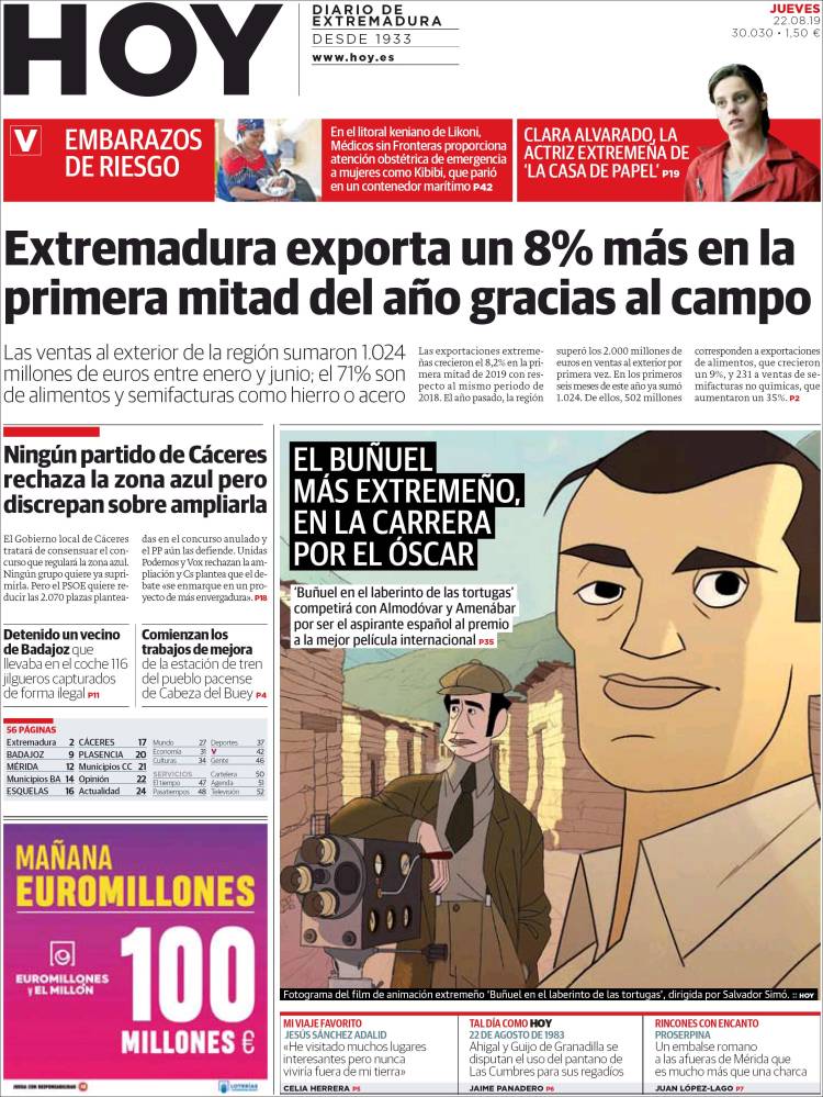 Portada de Hoy - Badajoz (Espa&ntilde;a)