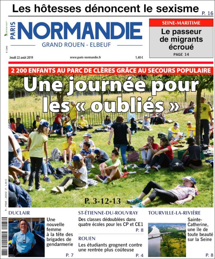 Portada de Paris Normandie (Francia)