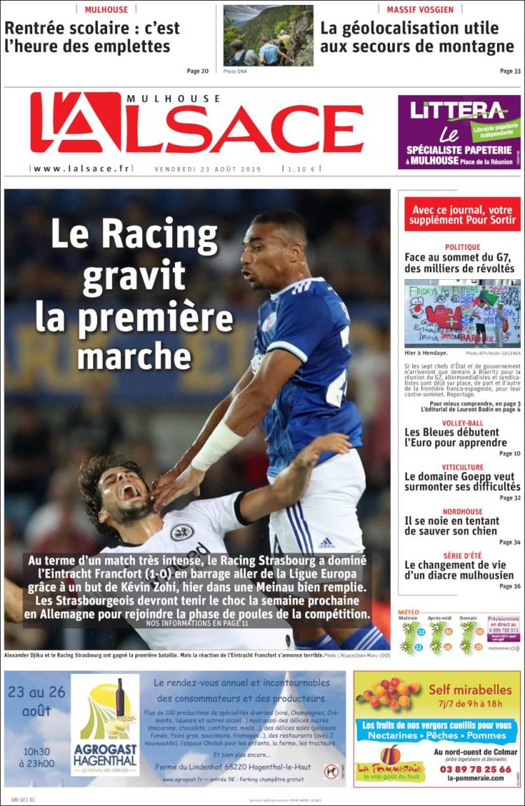 Portada de Journal L'Alsace (France)