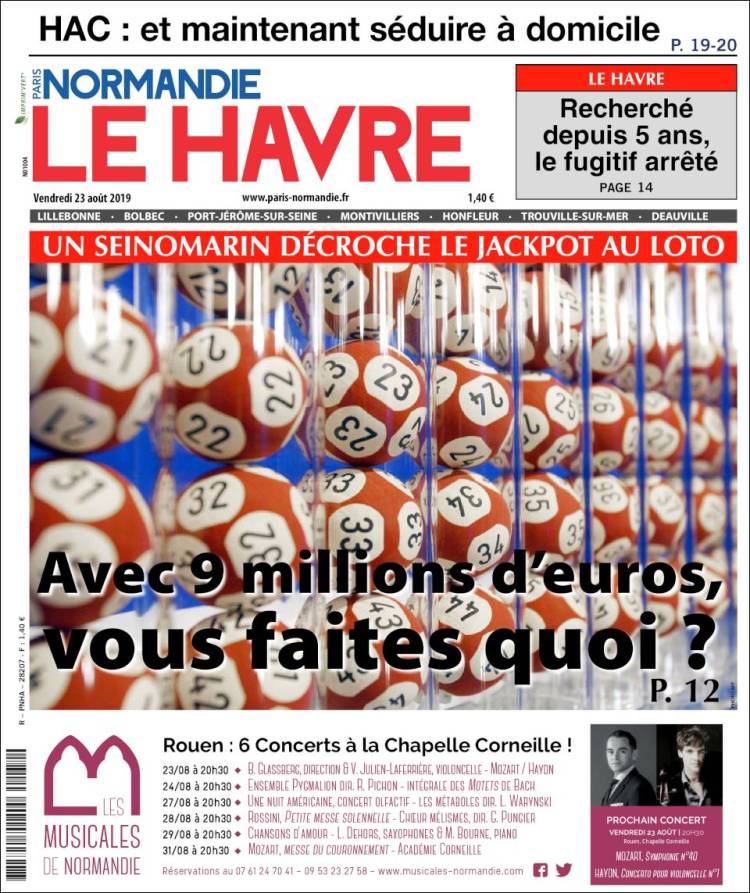 Portada de Le Havre Libre (Francia)