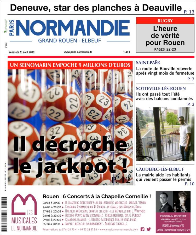 Portada de Paris Normandie (Francia)