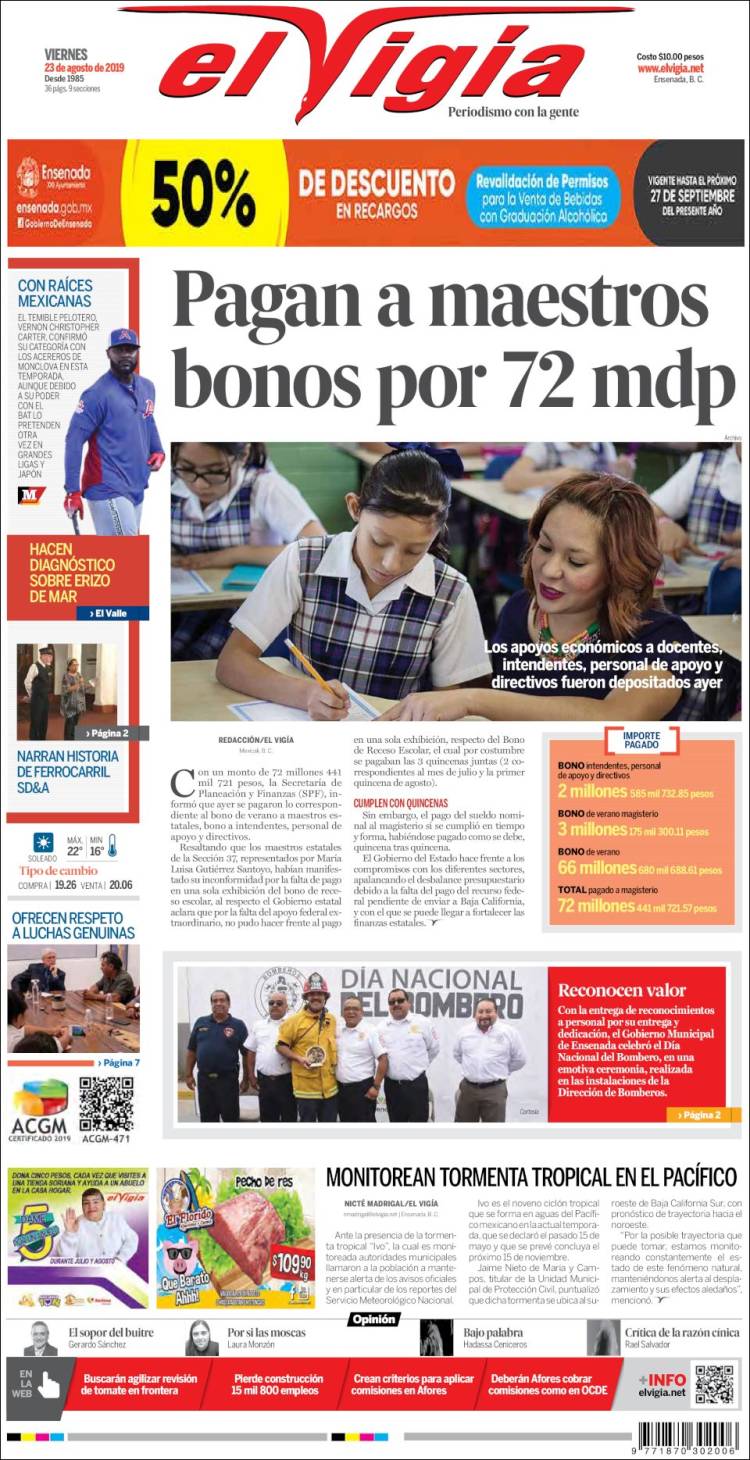 Portada de El Vigía (M&eacute;xico)