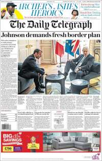 Portada de Daily Telegraph (Reino Unido)