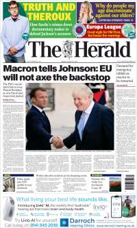 Portada de The Herald (Reino Unido)