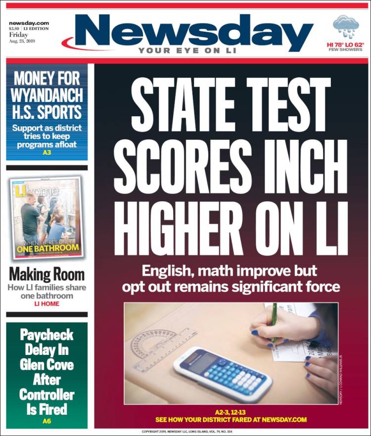 Portada de Newsday (USA)