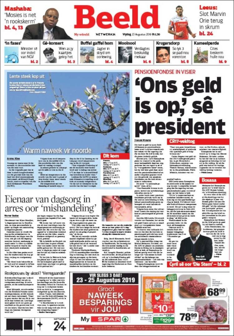 Portada de Beeld (Sud&aacute;frica)