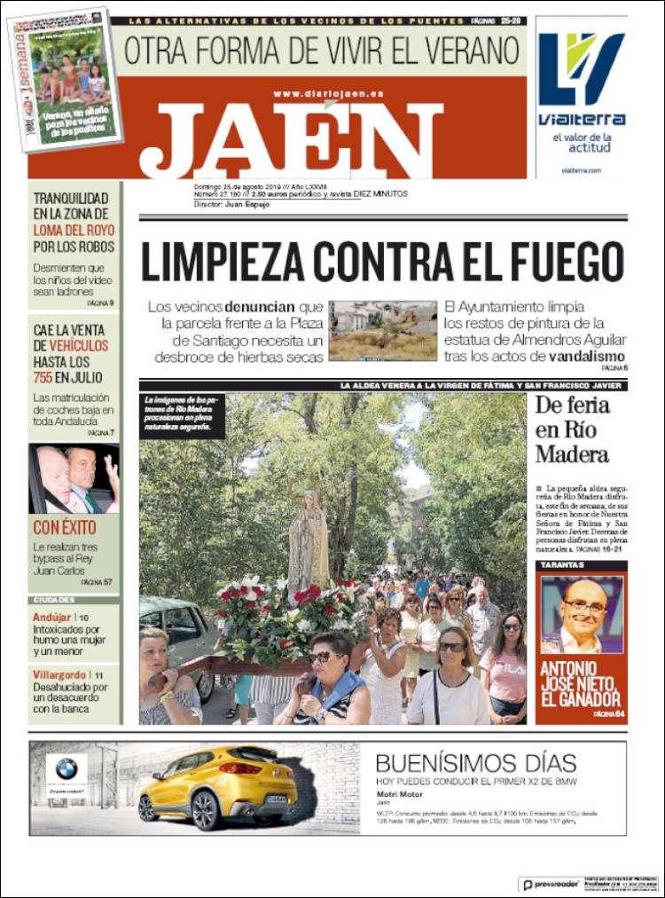 Portada de Diario Jaén (España)