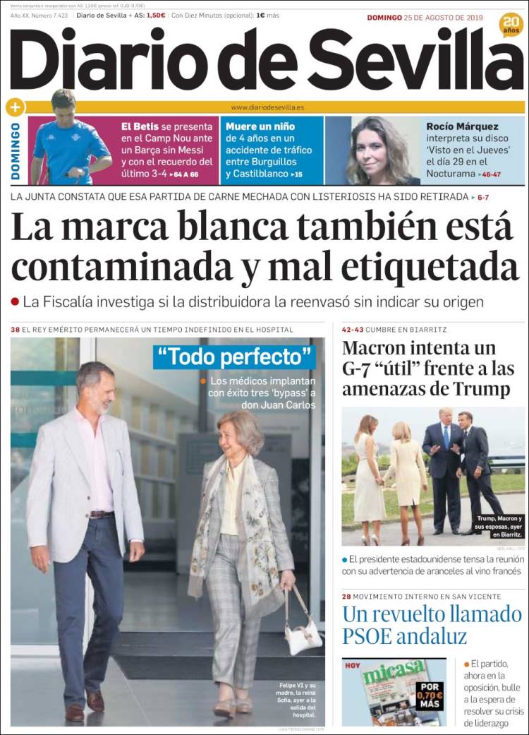 Portada de Diario de Sevilla (España)