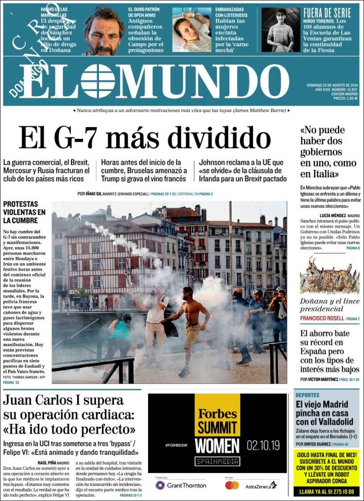Portada de El Mundo (España)