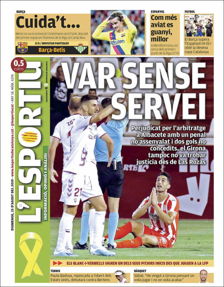 Portada de L'Esportiu : Girona (España)