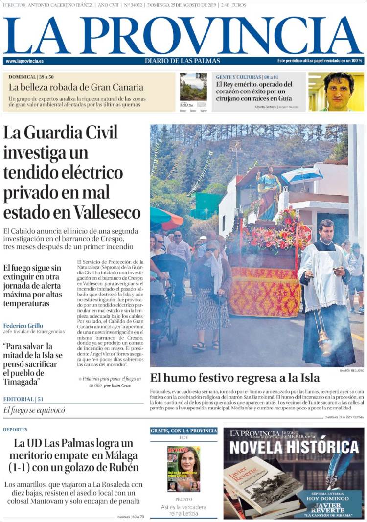 Portada de La Provincia (España)