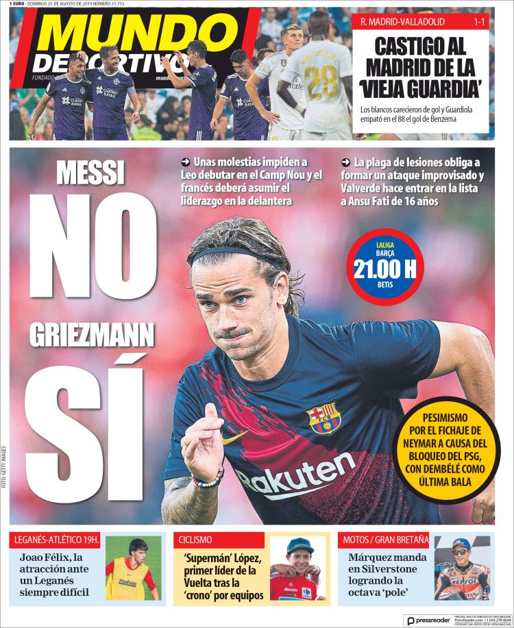 Portada de El Mundo Deportivo (España)