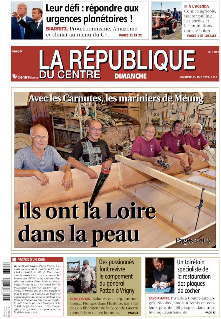 Portada de La République du Centre (France)