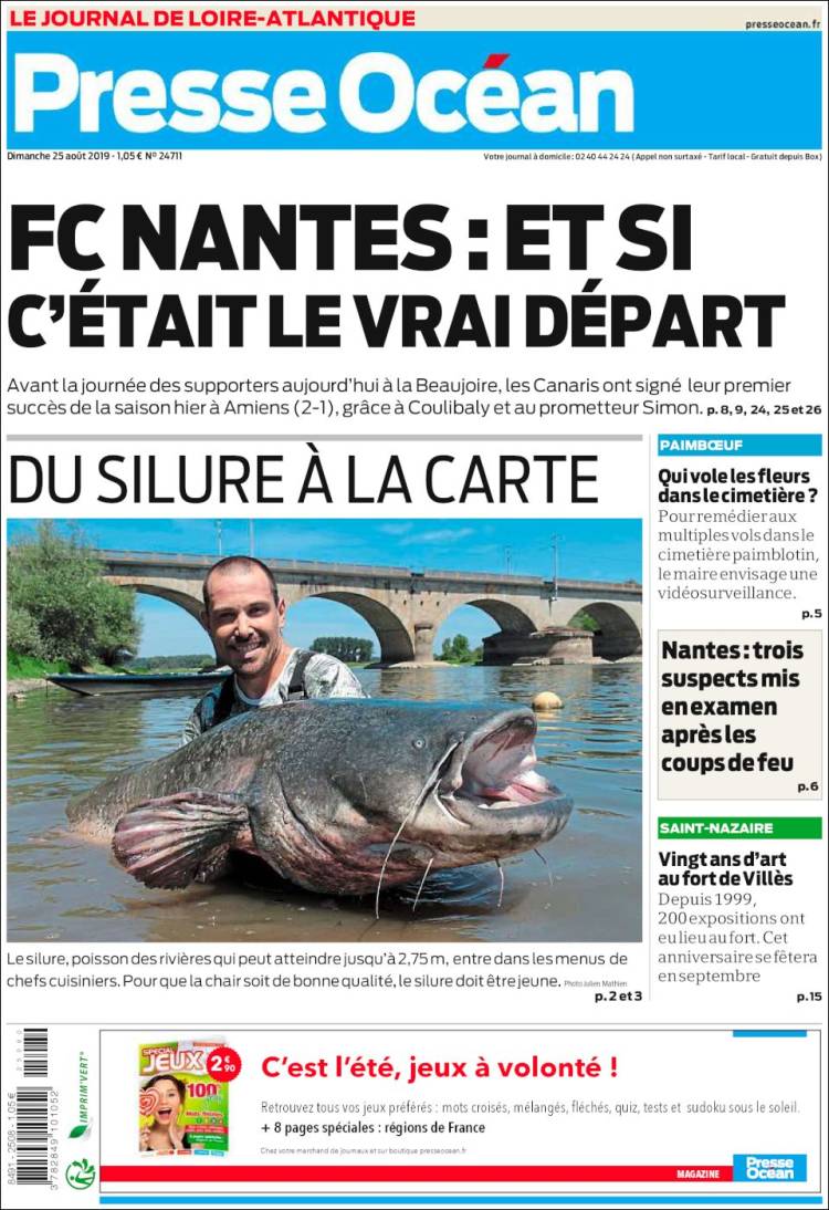 Portada de Presse Ocean (France)