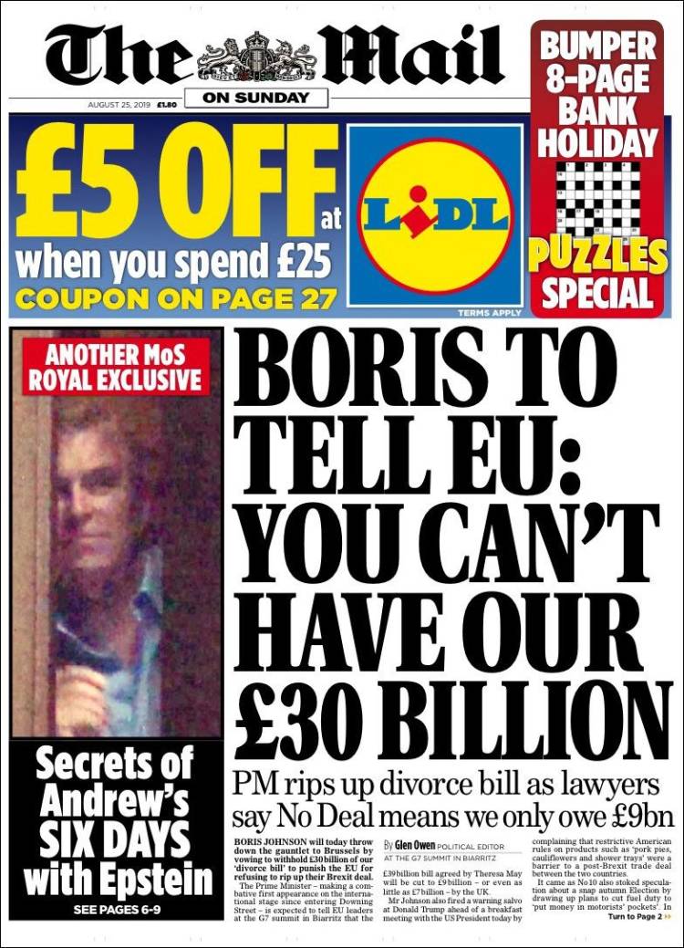 Portada de Daily Mail (United Kingdom)