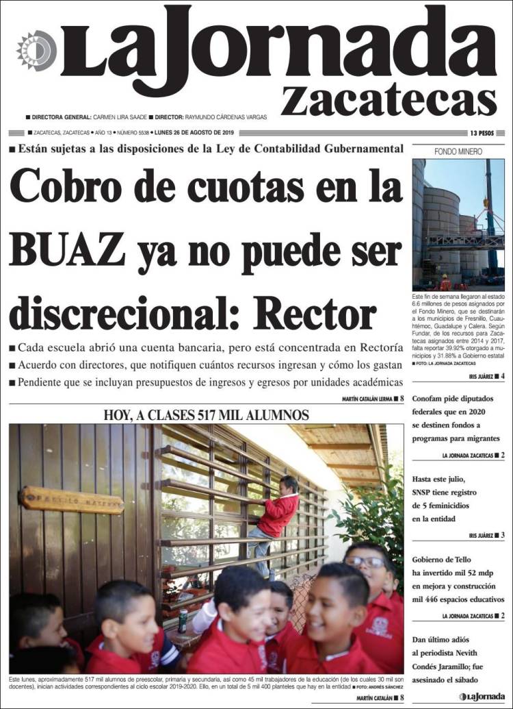 Portada de Jornada de Zacatecas (Mexico)