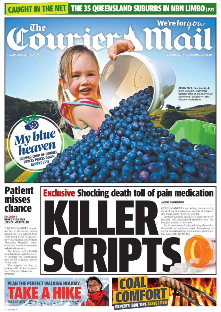 Portada de The Courier-Mail (Australia)