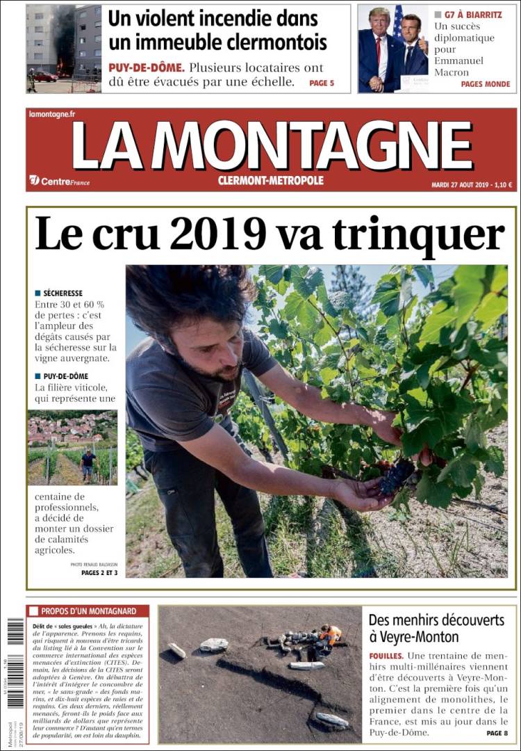Portada de La Montagne (Francia)