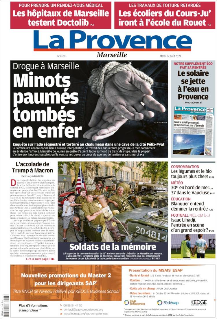 Portada de La Provence (Francia)