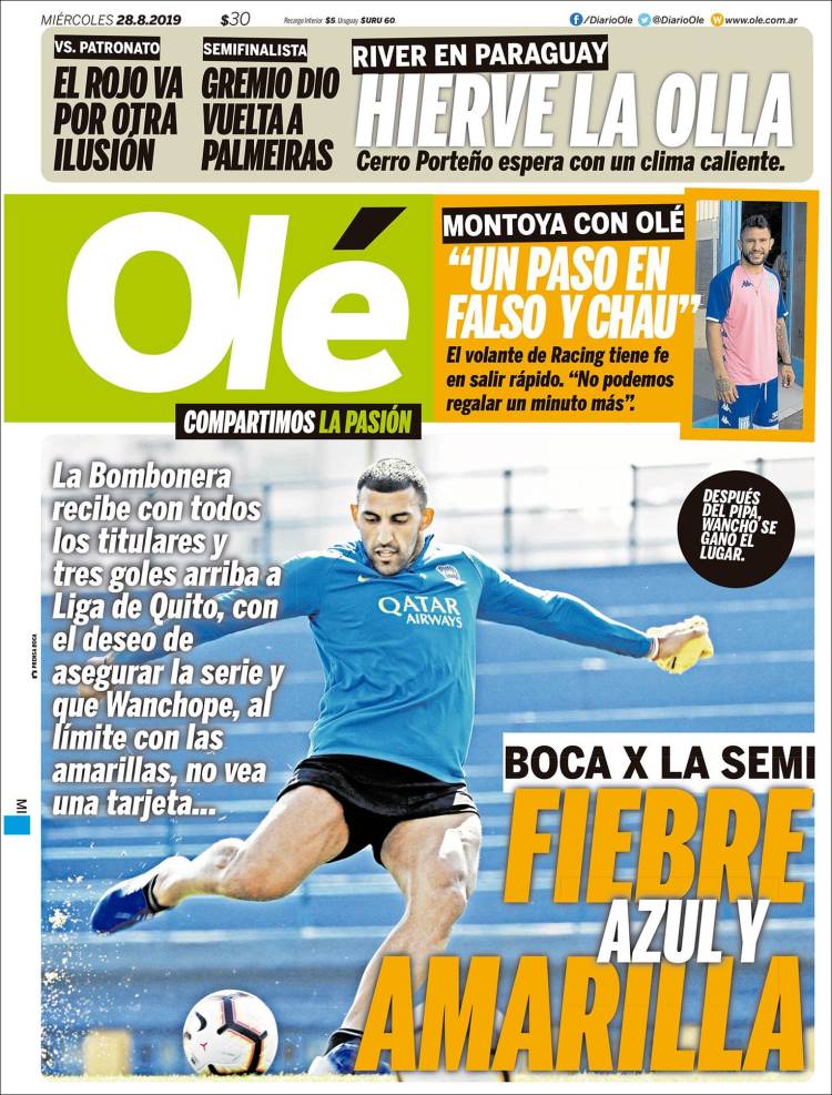 Portada de Olé (Argentina)