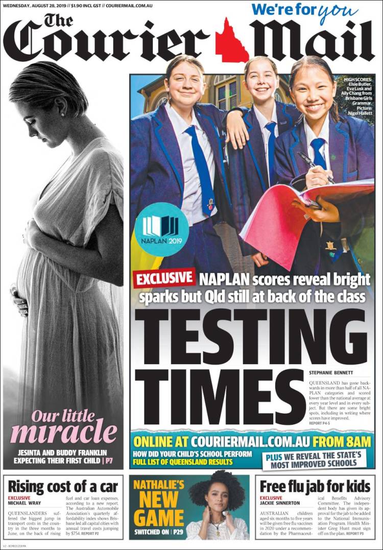 Portada de The Courier-Mail (Australia)