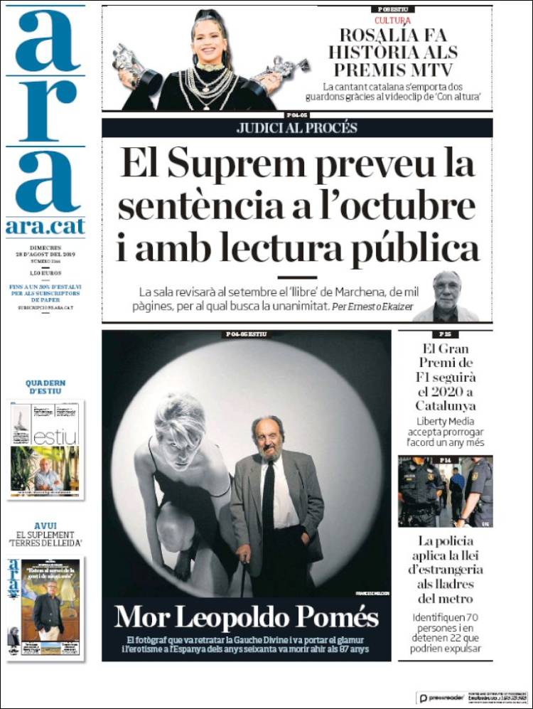 Portada de Ara (España)